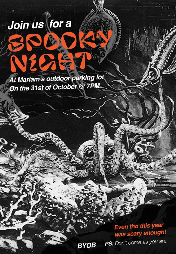 poster-illustration-typography-party-halloween-black